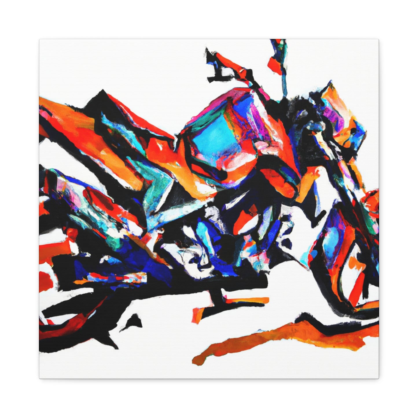 Motorcycle in Motion - Canvas