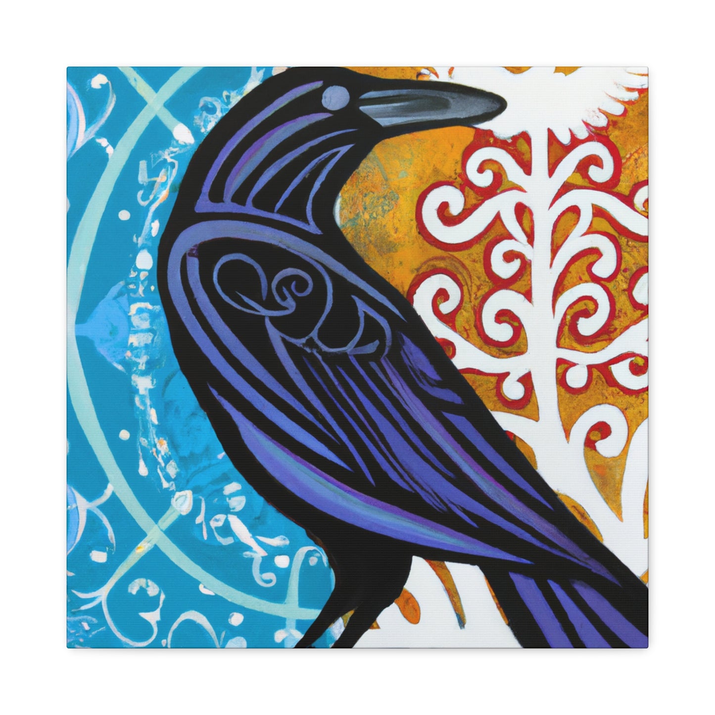 American Crow Mural - Canvas