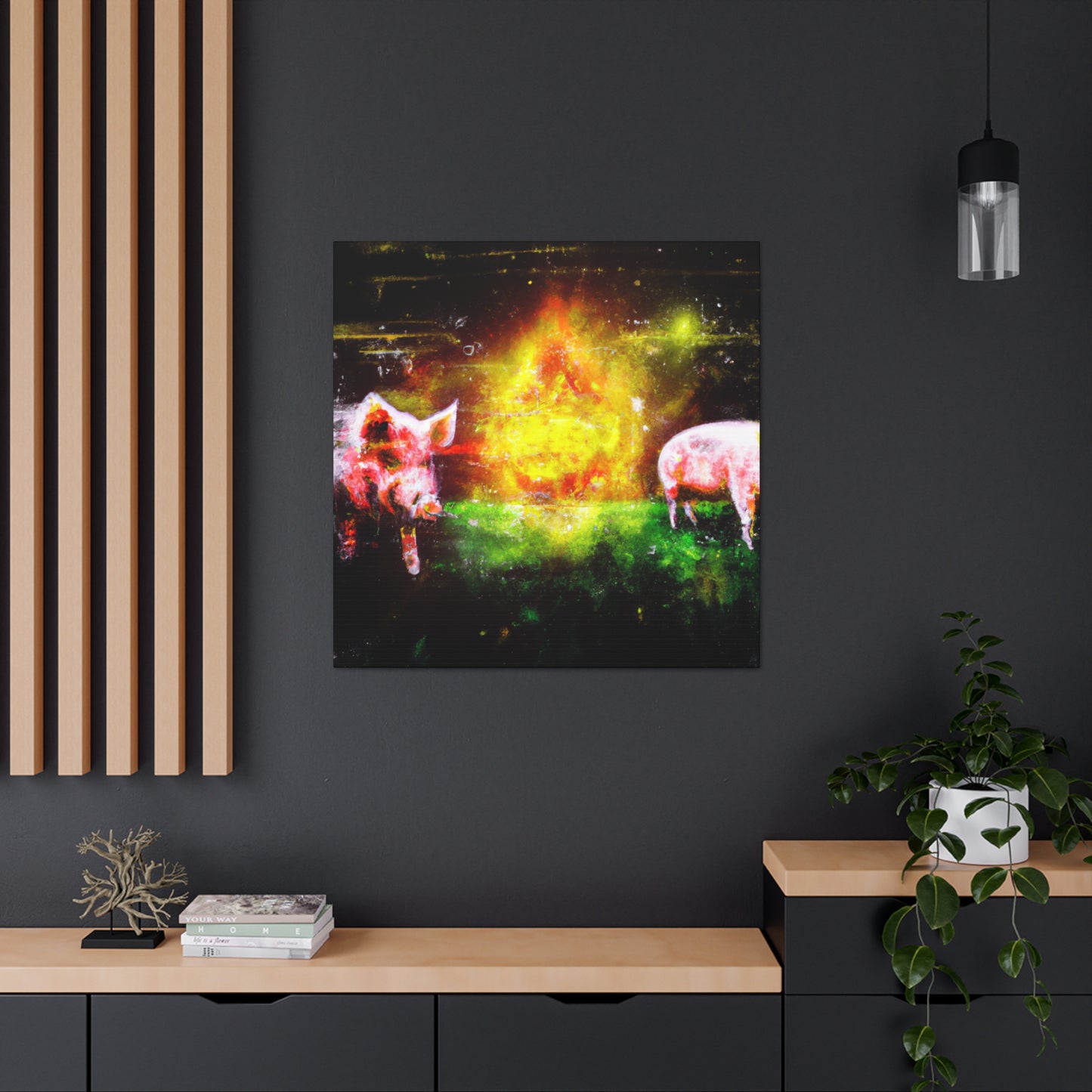 Pig's Surreal Dream - Canvas