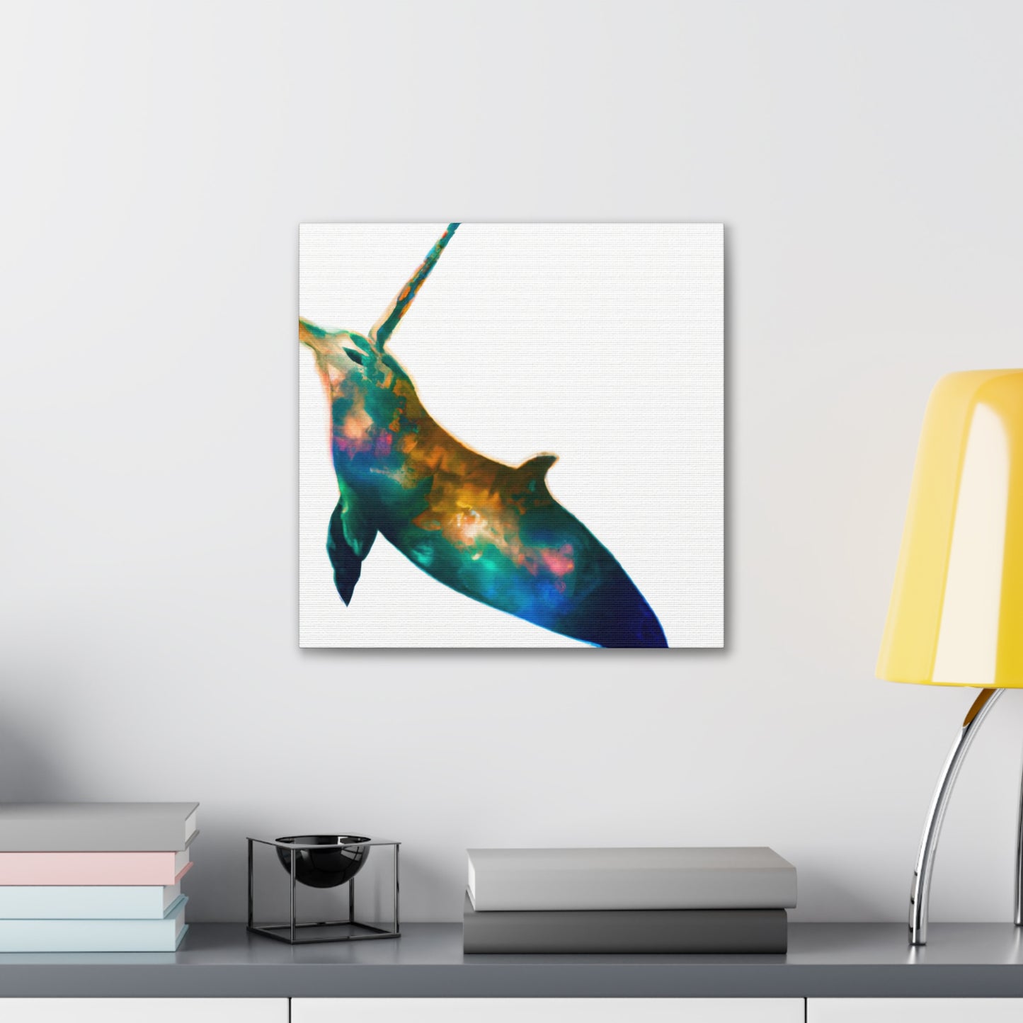 "Narwhal Digital Dreamscape" - Canvas