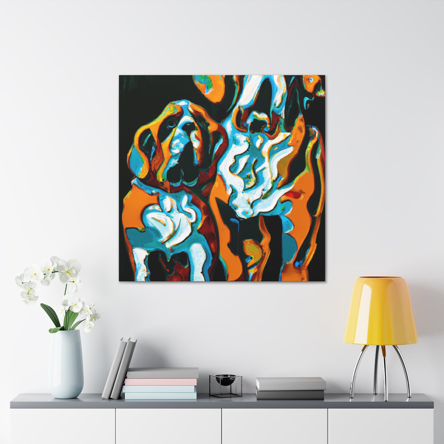 "Saint Bernard in Deco" - Canvas