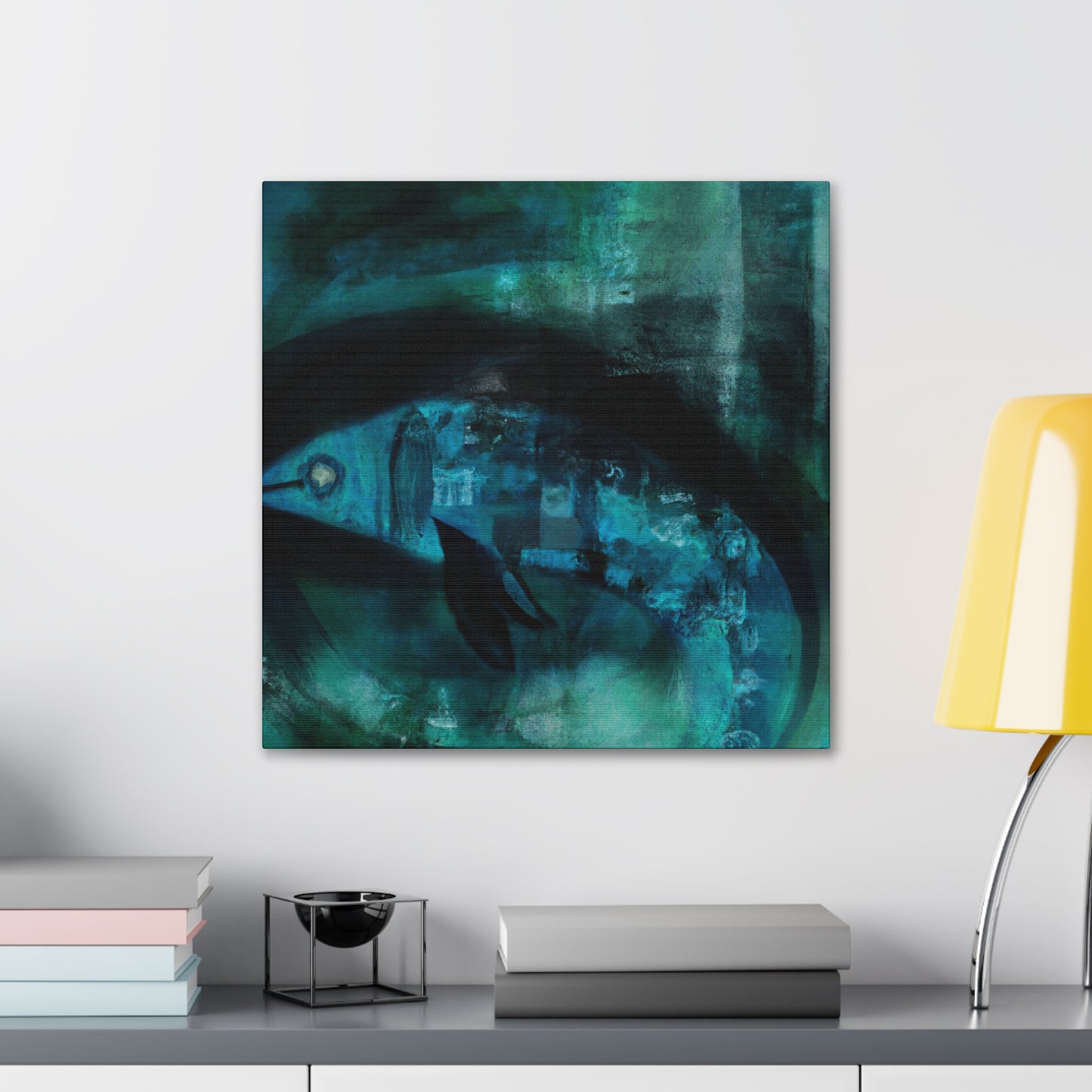 "Pike After Midnight Fishing" - Canvas