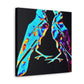 Lovebirds in Bloom - Canvas