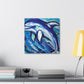 Dolphins in Expressionism - Canvas