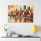 City in Vivid Hues - Canvas