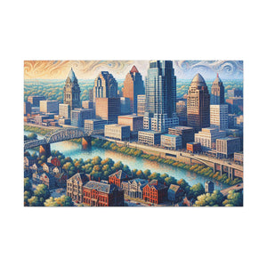 "Gilded Ohio Horizons" - Canvas