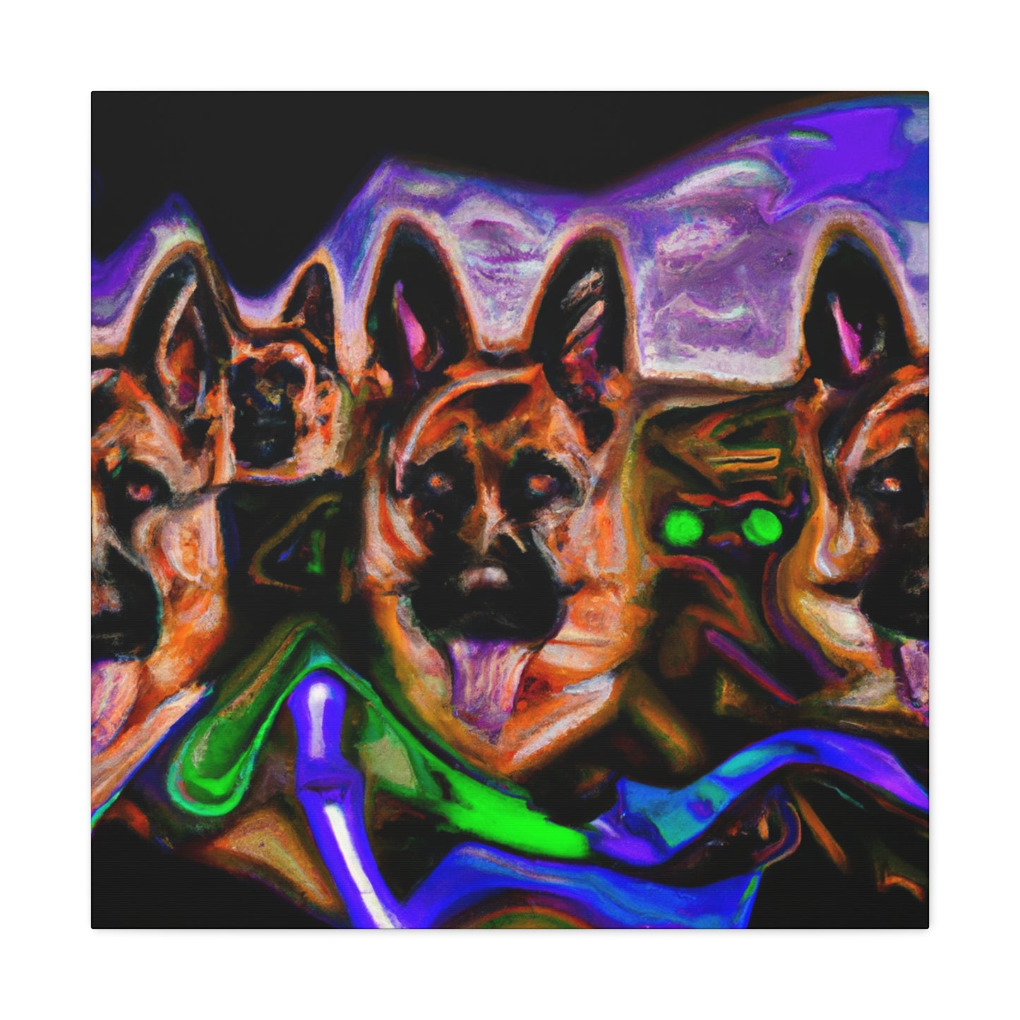 "German Shepherd Dreamscape" - Canvas