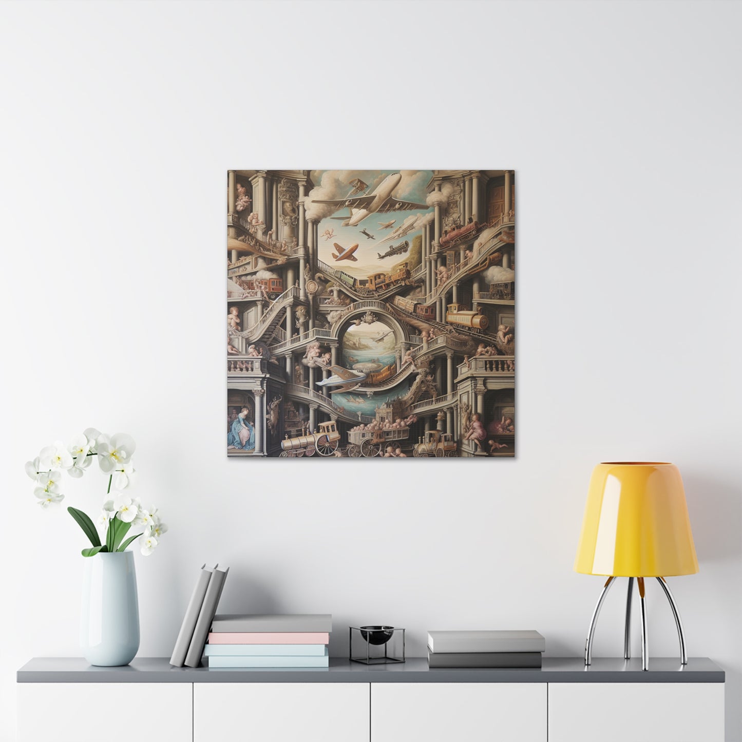 "Whimsical Transcendence: A Baroque Fusion" - Canvas