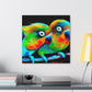 Lovebirds in Bloom - Canvas