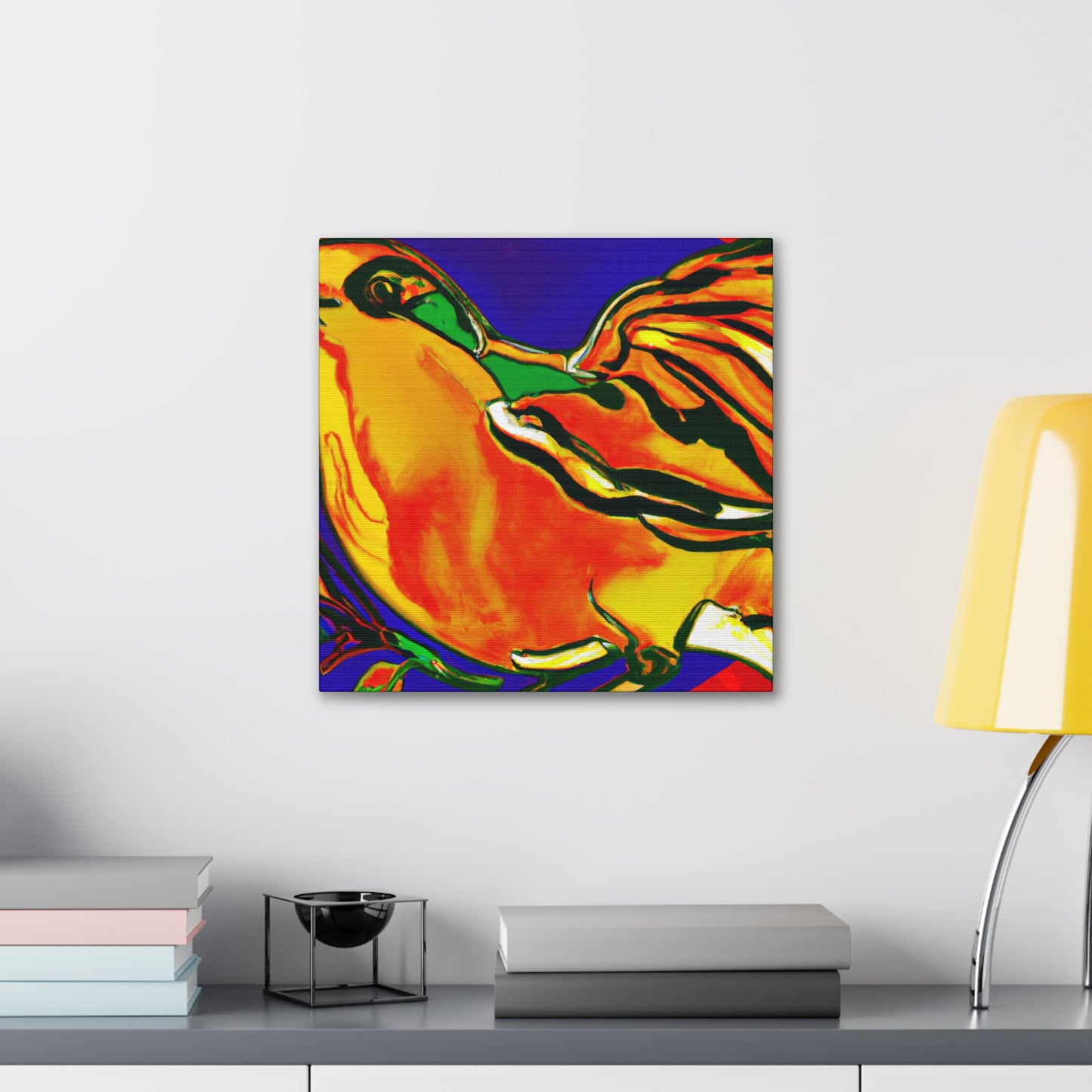 "Singing American Robin" - Canvas