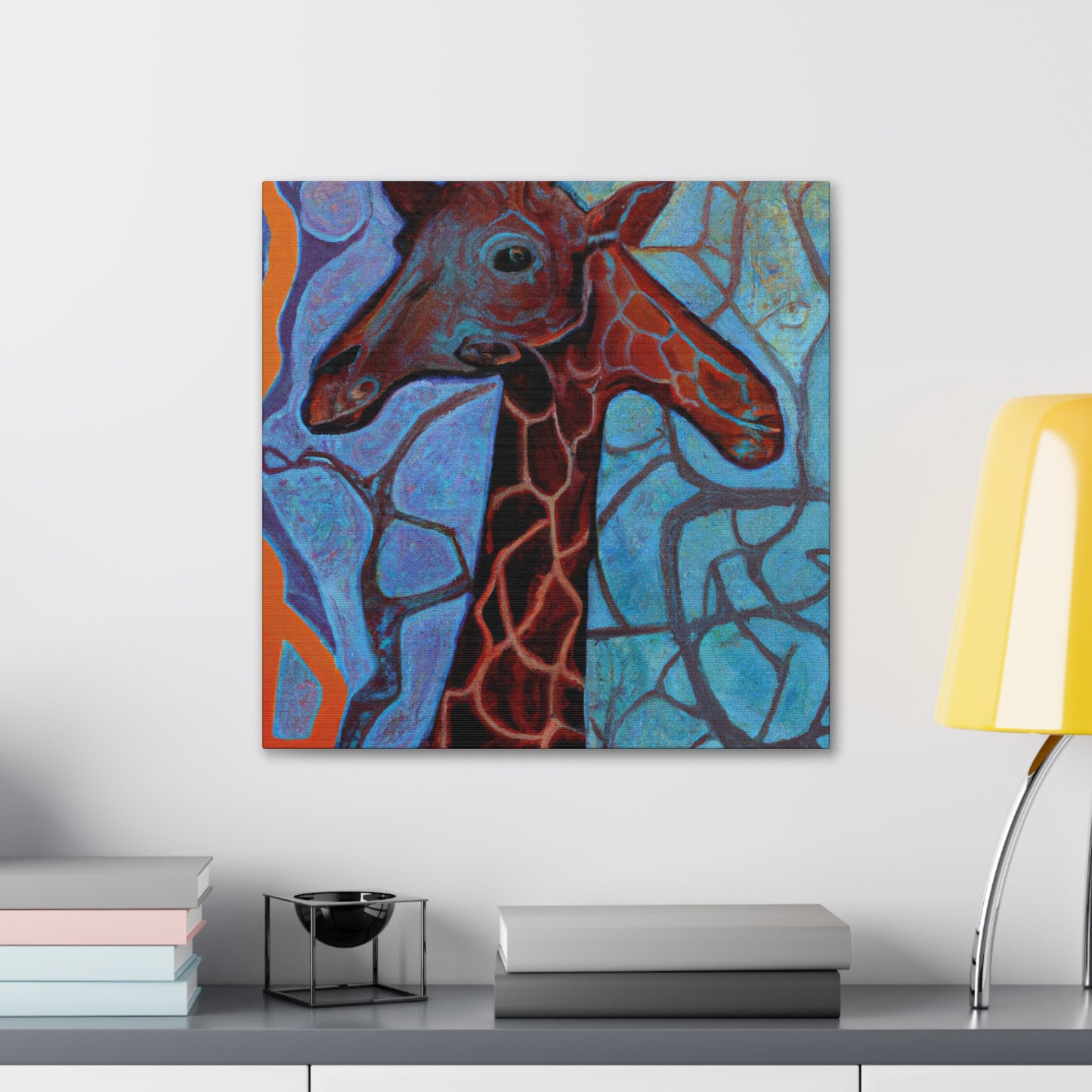 "Giraffes in Art Deco". - Canvas