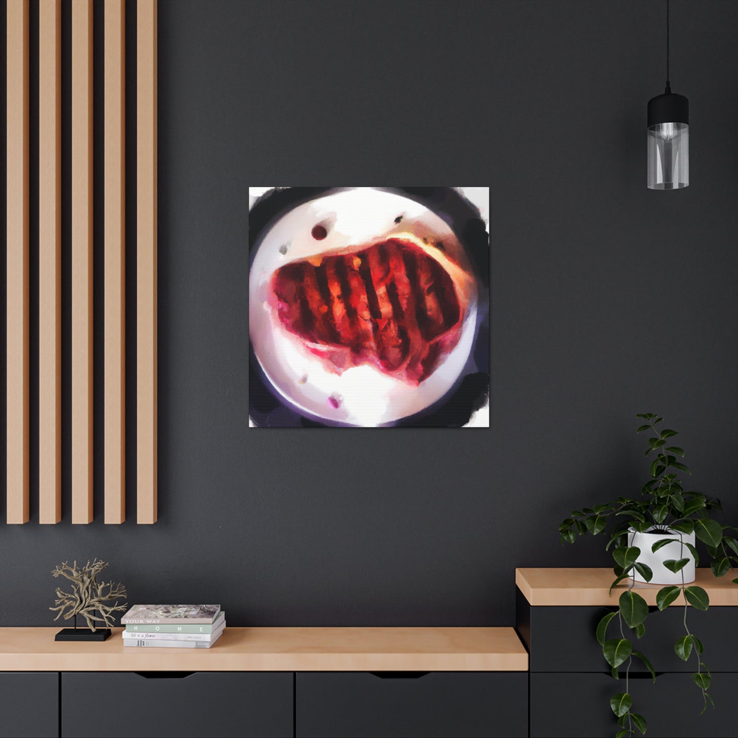 "Steak Supper Still Life" - Canvas