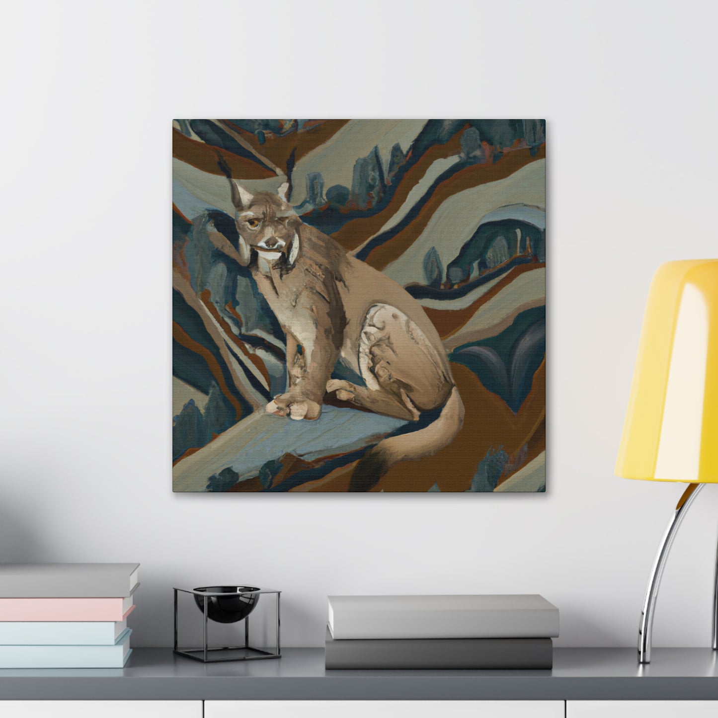 "Lynx in Art Deco". - Canvas