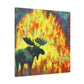 Moose in Starlight - Canvas