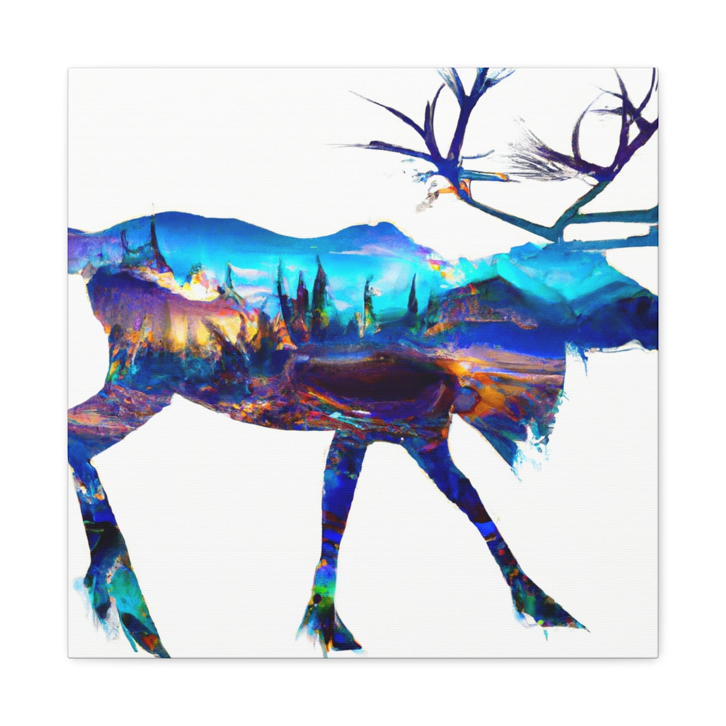 Elk in Art Deco - Canvas