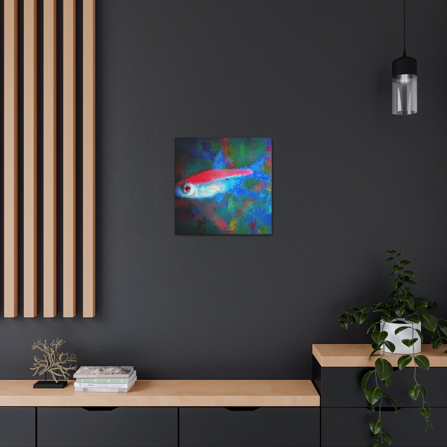 "Neon Tetra Impressionism" - Canvas