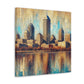 "Vibrant Hoosier Cityscape" - Canvas