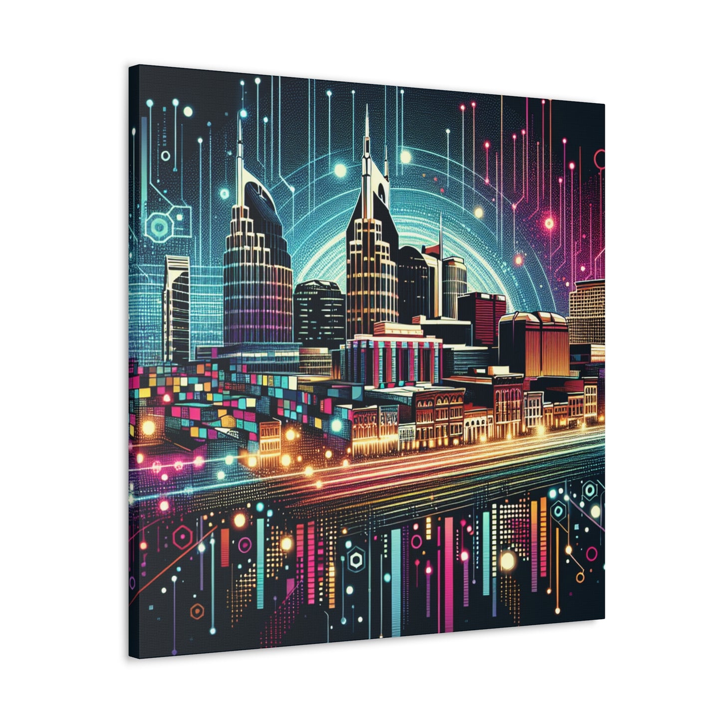 Musical Melodies Echoing Nashville - Canvas