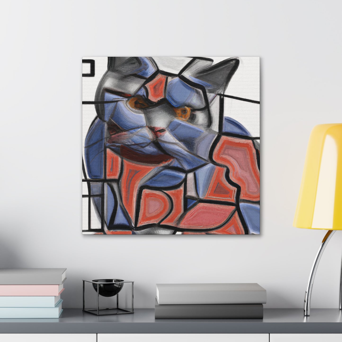 "Cat's Soulful Gaze" - Canvas