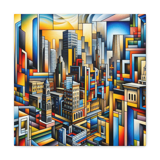 "Golden City Horizon - Canvas