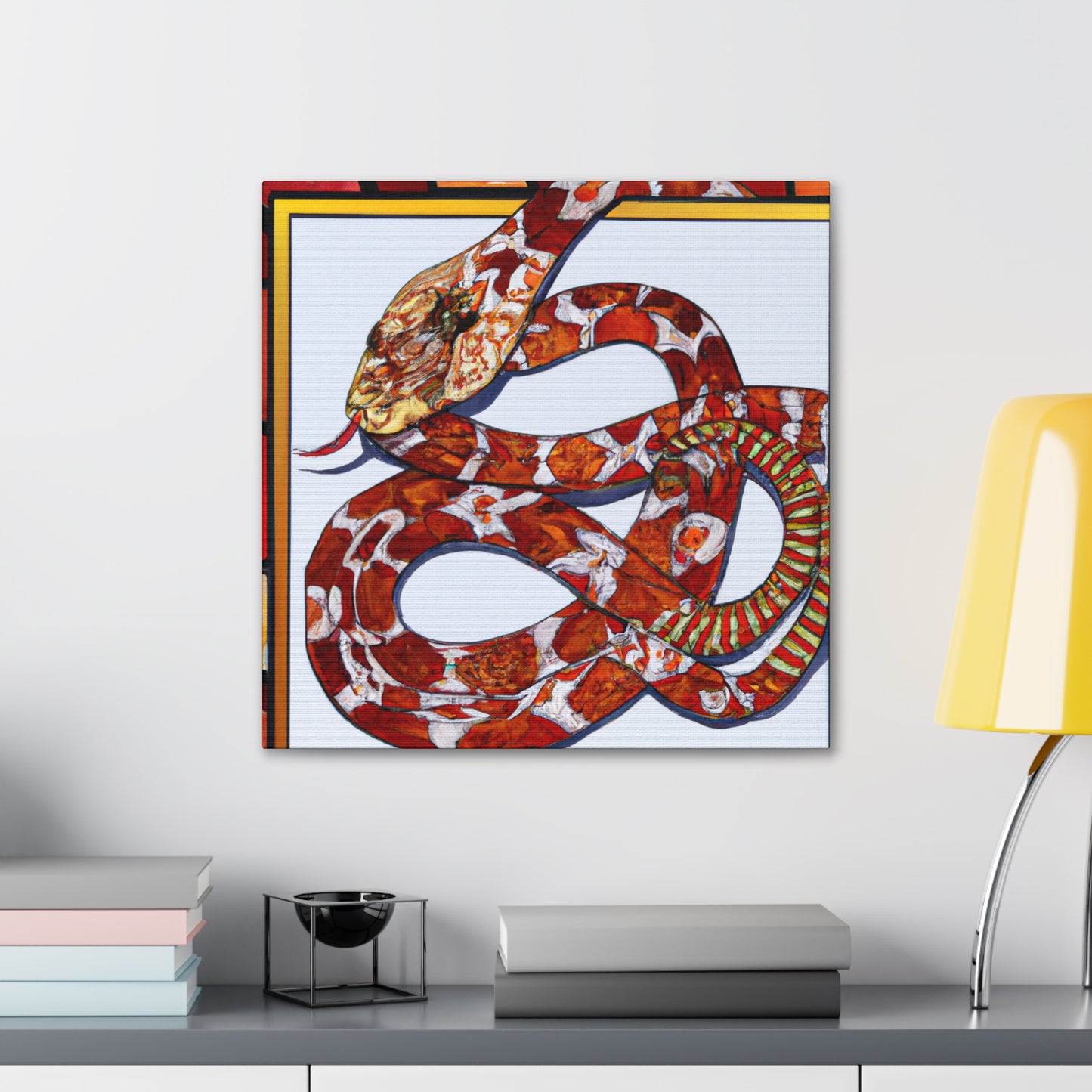 Corn Snake Abstract Art - Canvas