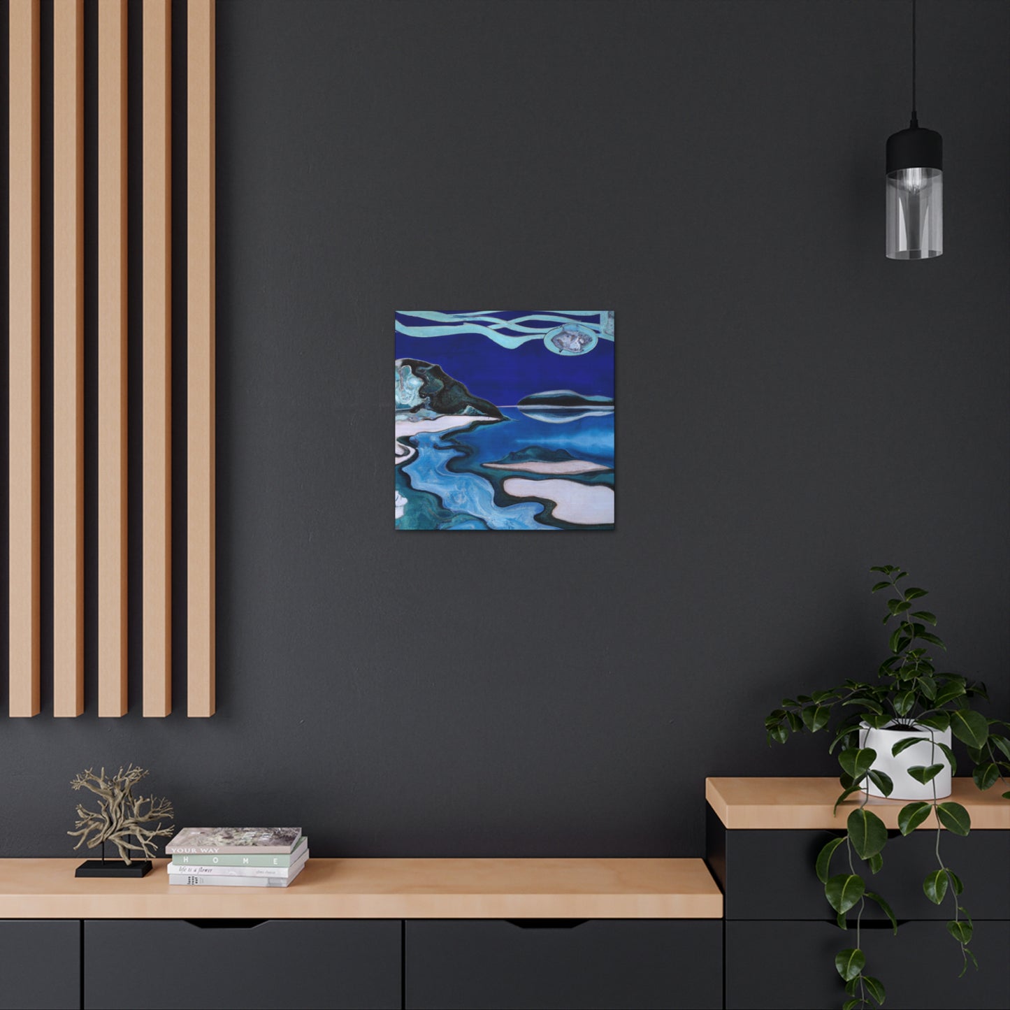 "Coastline in Colorful Hues" - Canvas