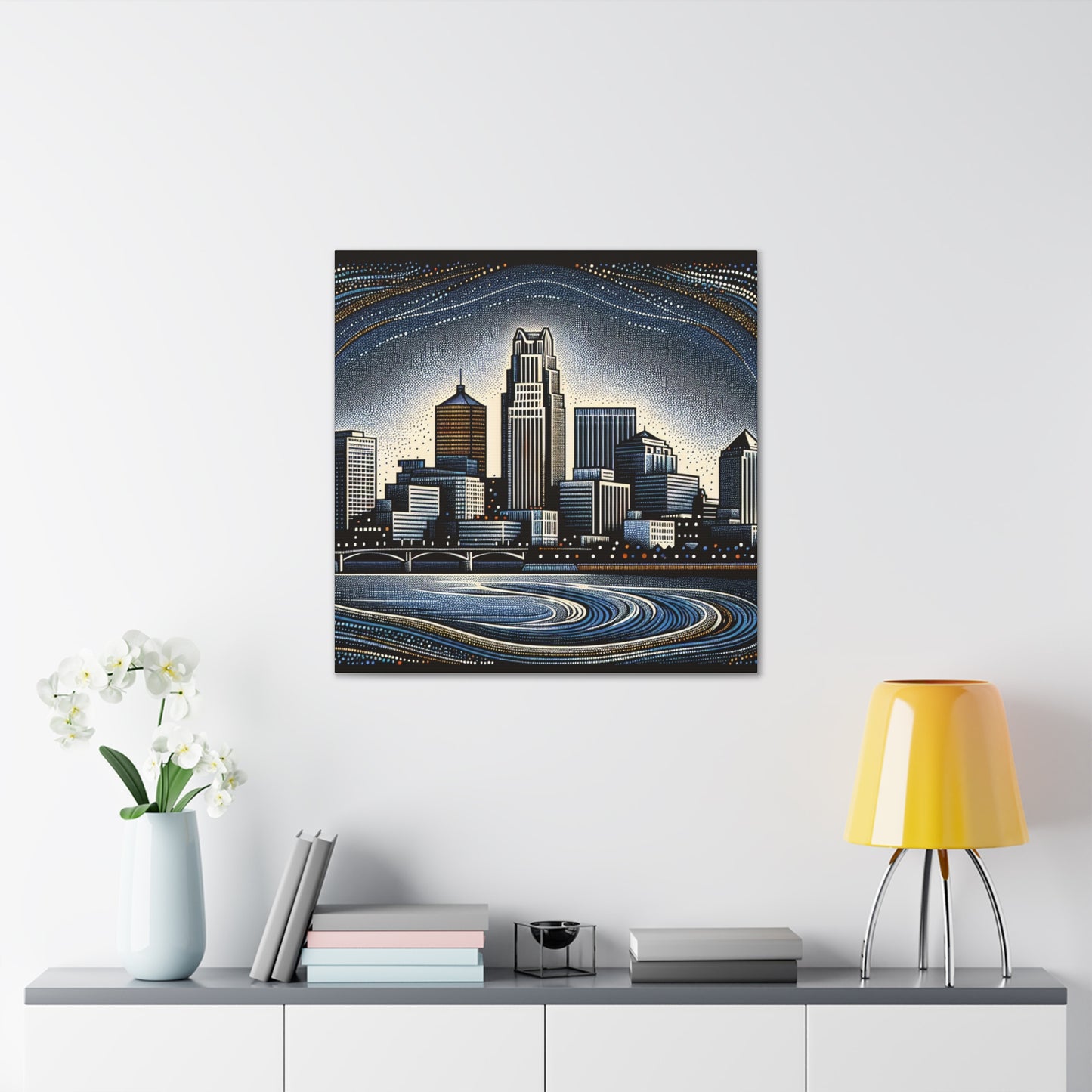 "Strokes of Omaha" - Canvas