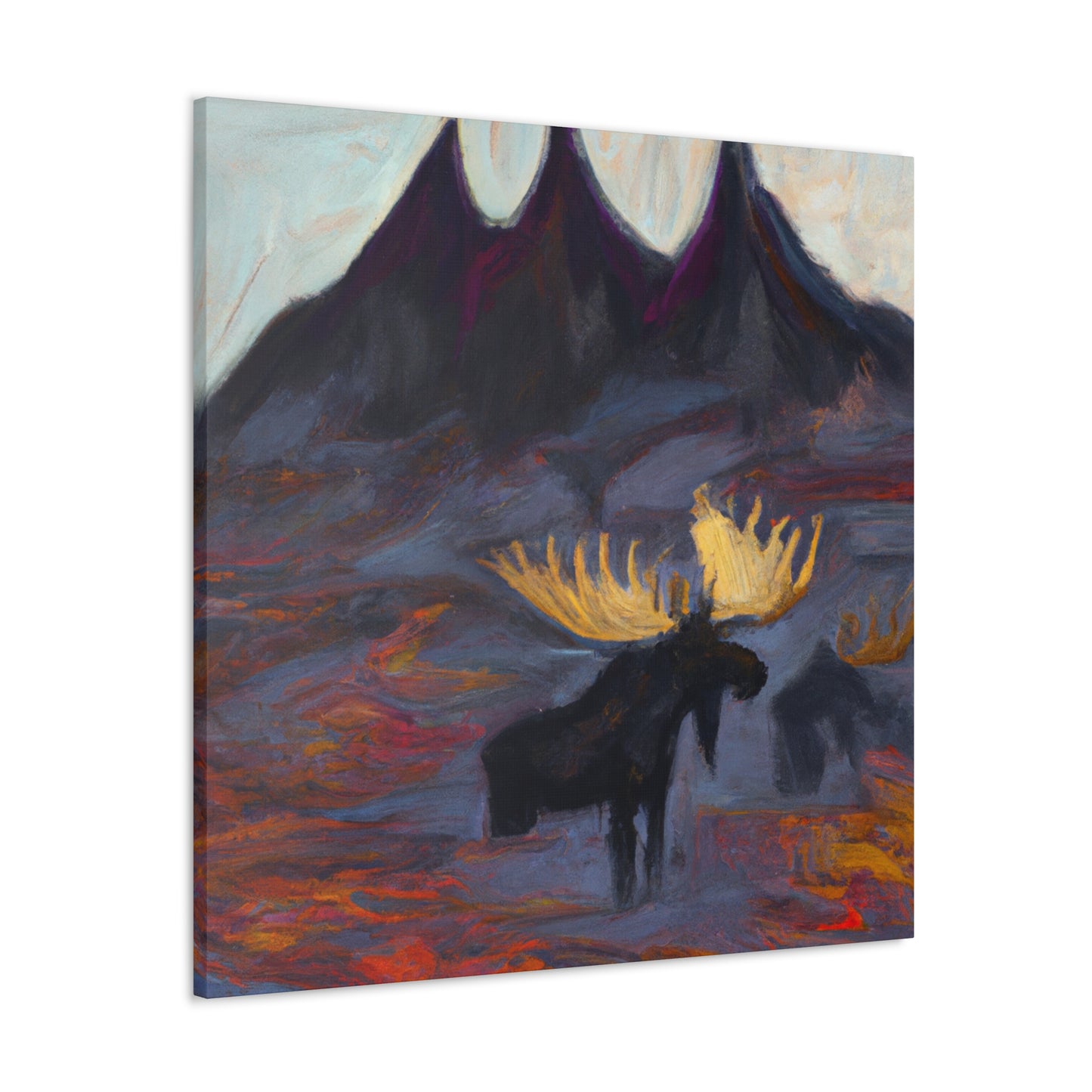 Moose Among Columns - Canvas