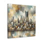 "Pittsburgh through Lavish Brocade" - Canvas