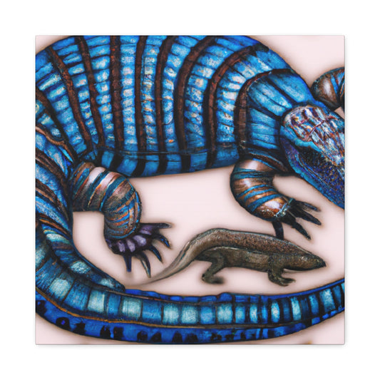 "Blue-tongued Skink Rendering" - Canvas