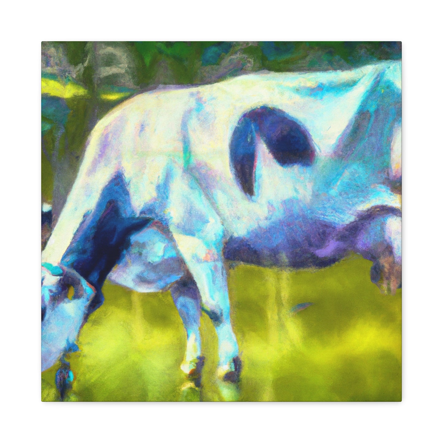 Mooing in Moonlight - Canvas