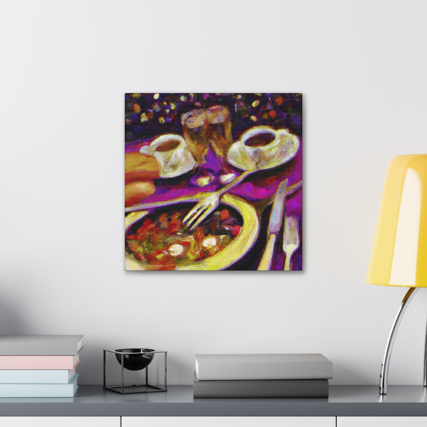 Dining in Moonlight. - Canvas