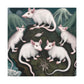 Opossum in Rococo Style - Canvas