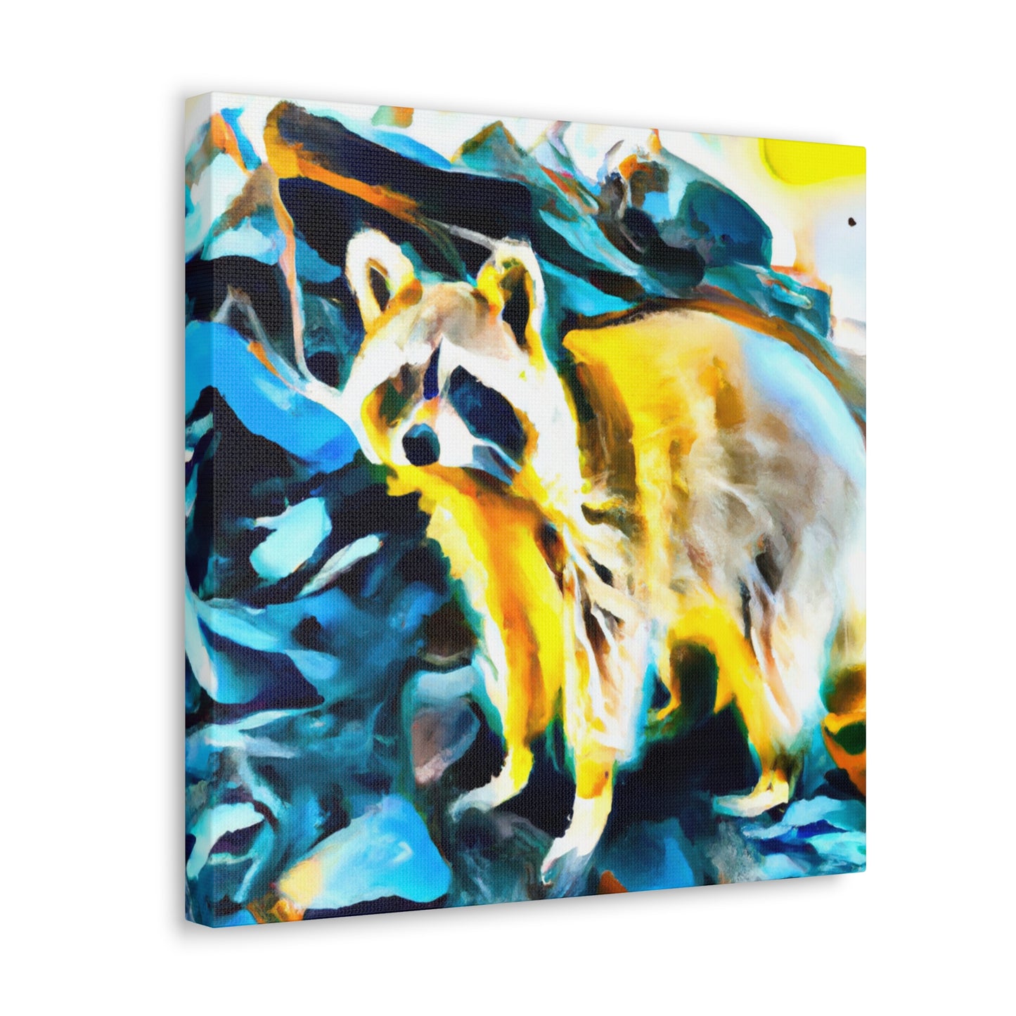 "Raccoon's Abstract Regale" - Canvas