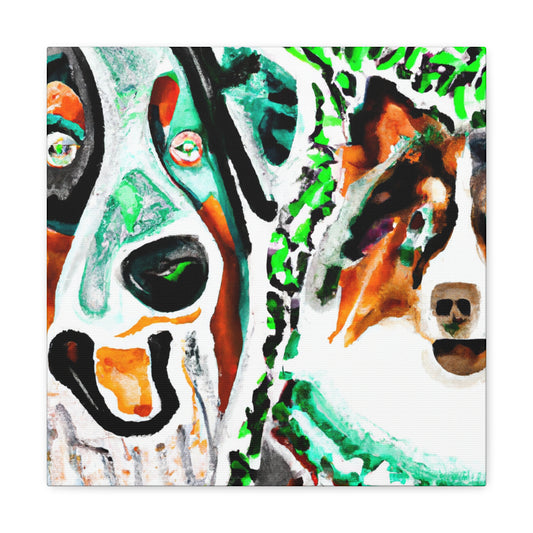 "Australian Shepherd Expressionism" - Canvas