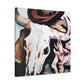 "Cow Skull Expressionism Painting" - Canvas