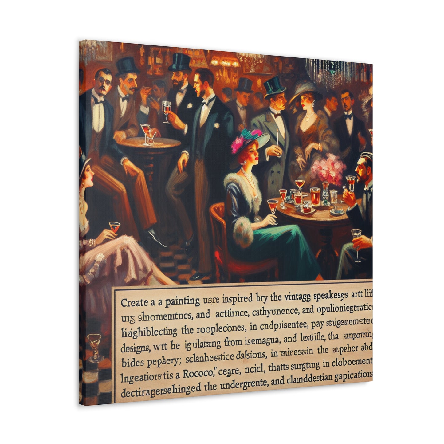 Whimsical Revelry of Elegance - Canvas