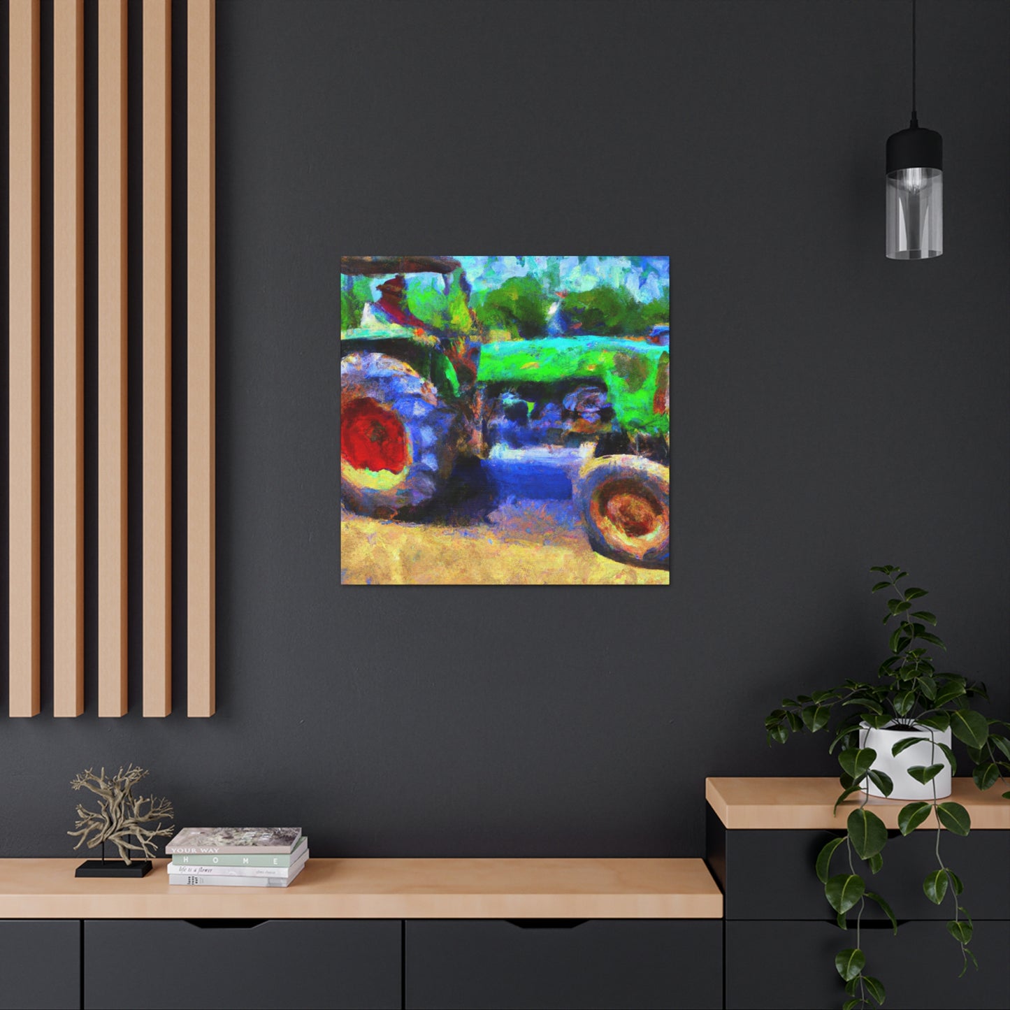 Tractor in Impressionism - Canvas