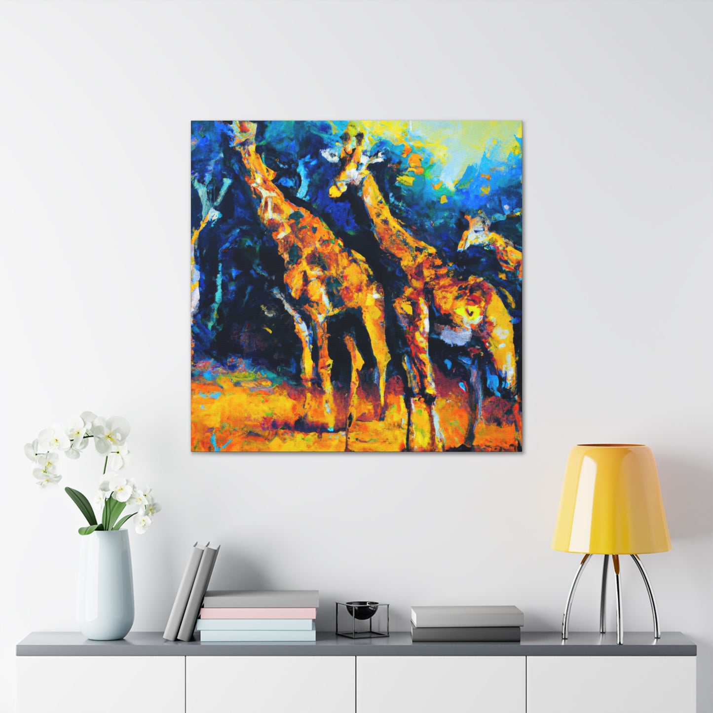 Giraffe in Impressionism - Canvas