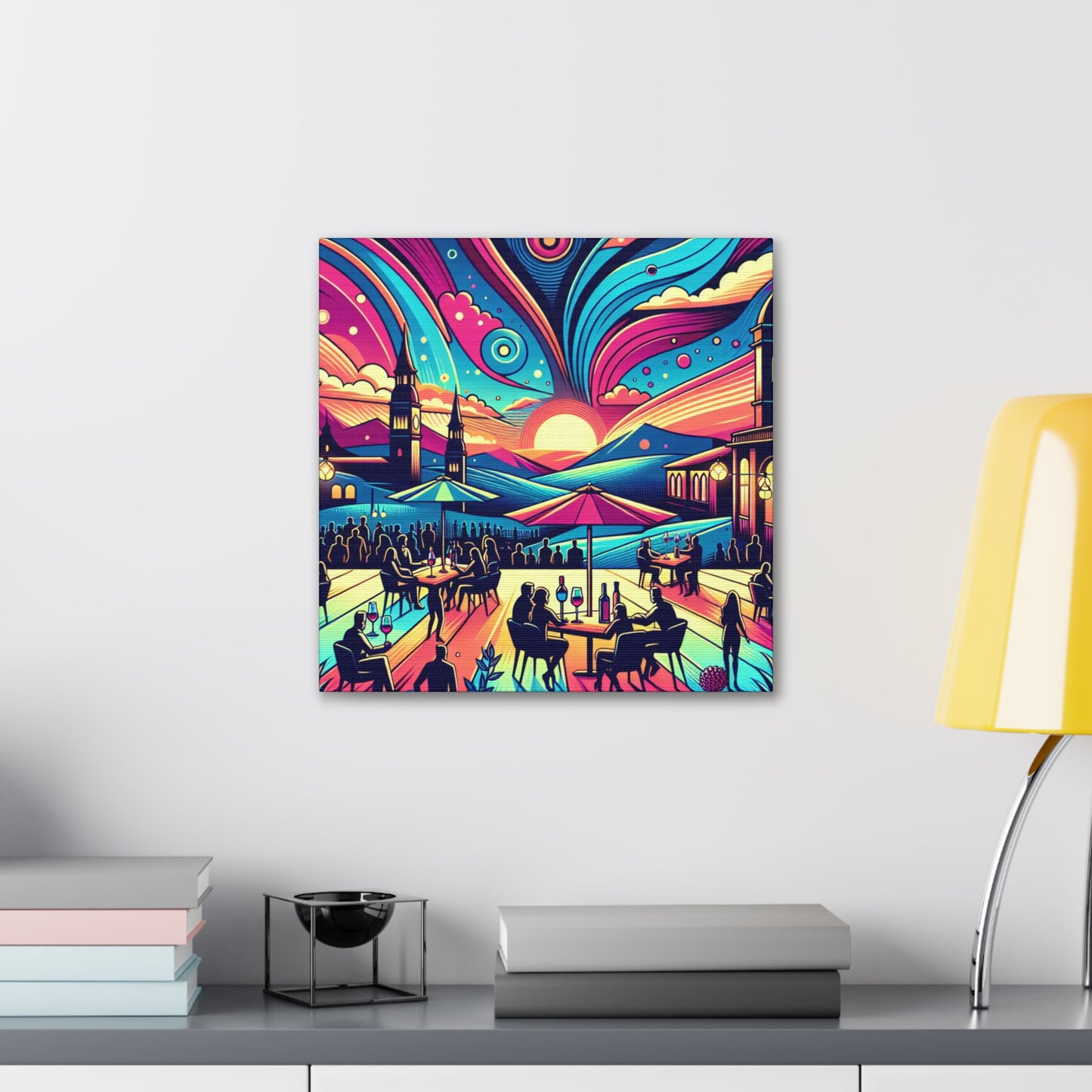 "Vibrant Wine Festivity" - Canvas