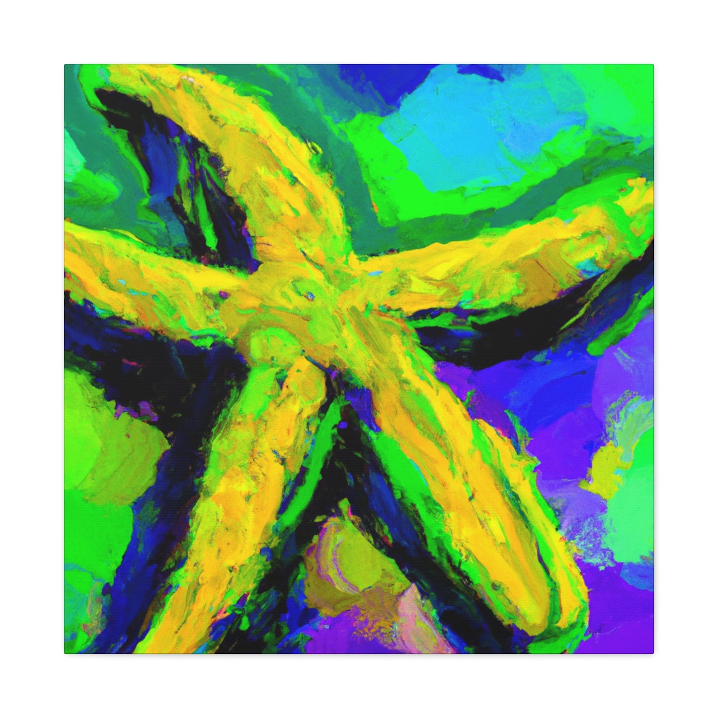 Starfish Under Moonlight - Canvas