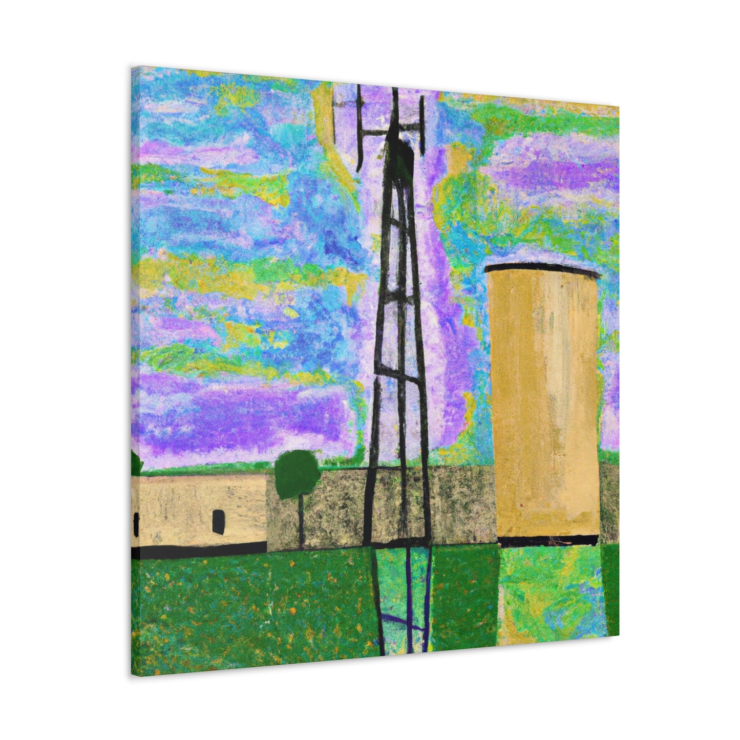 "Water Tower Miracle Abstraction" - Canvas