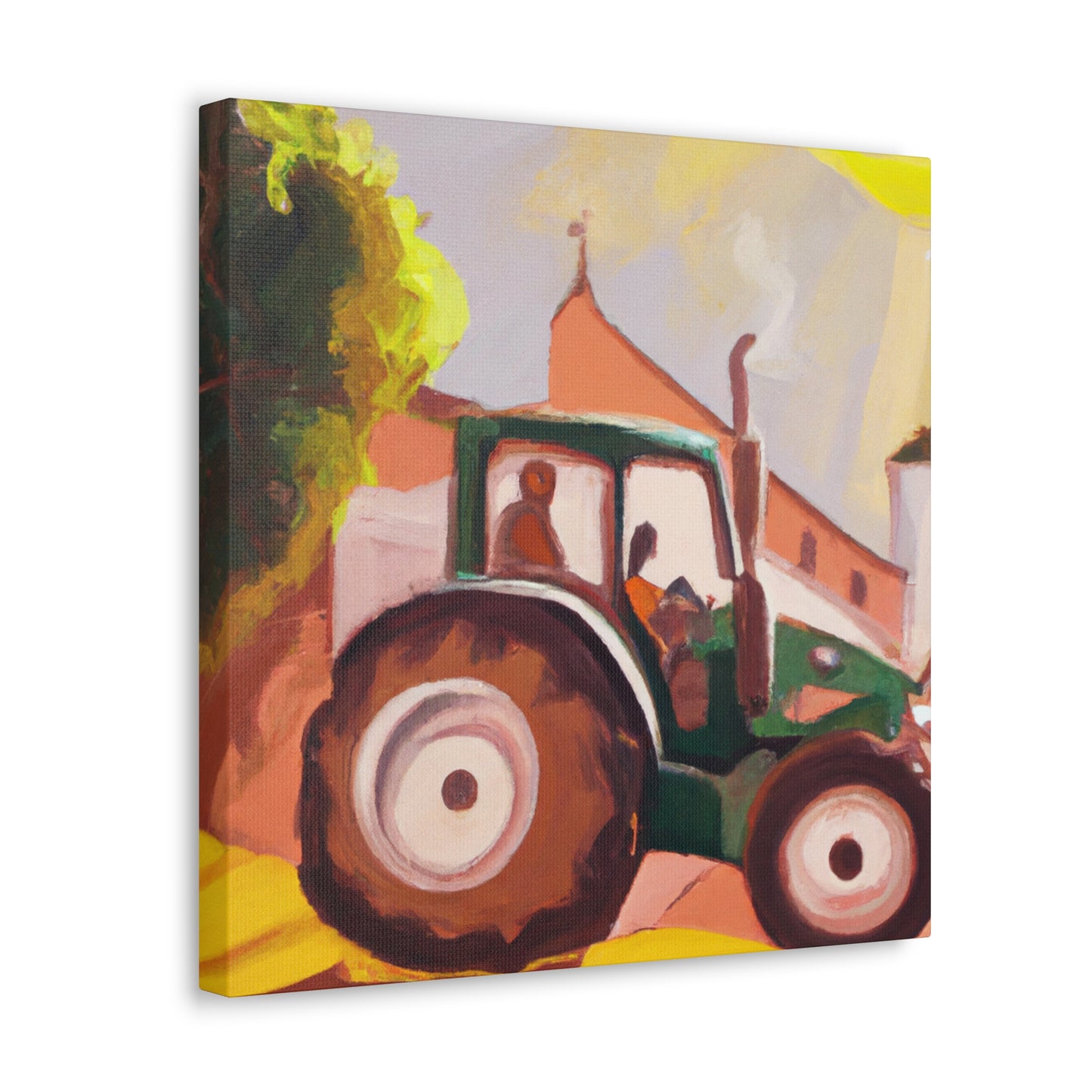 "Tractor in Rococo Style" - Canvas