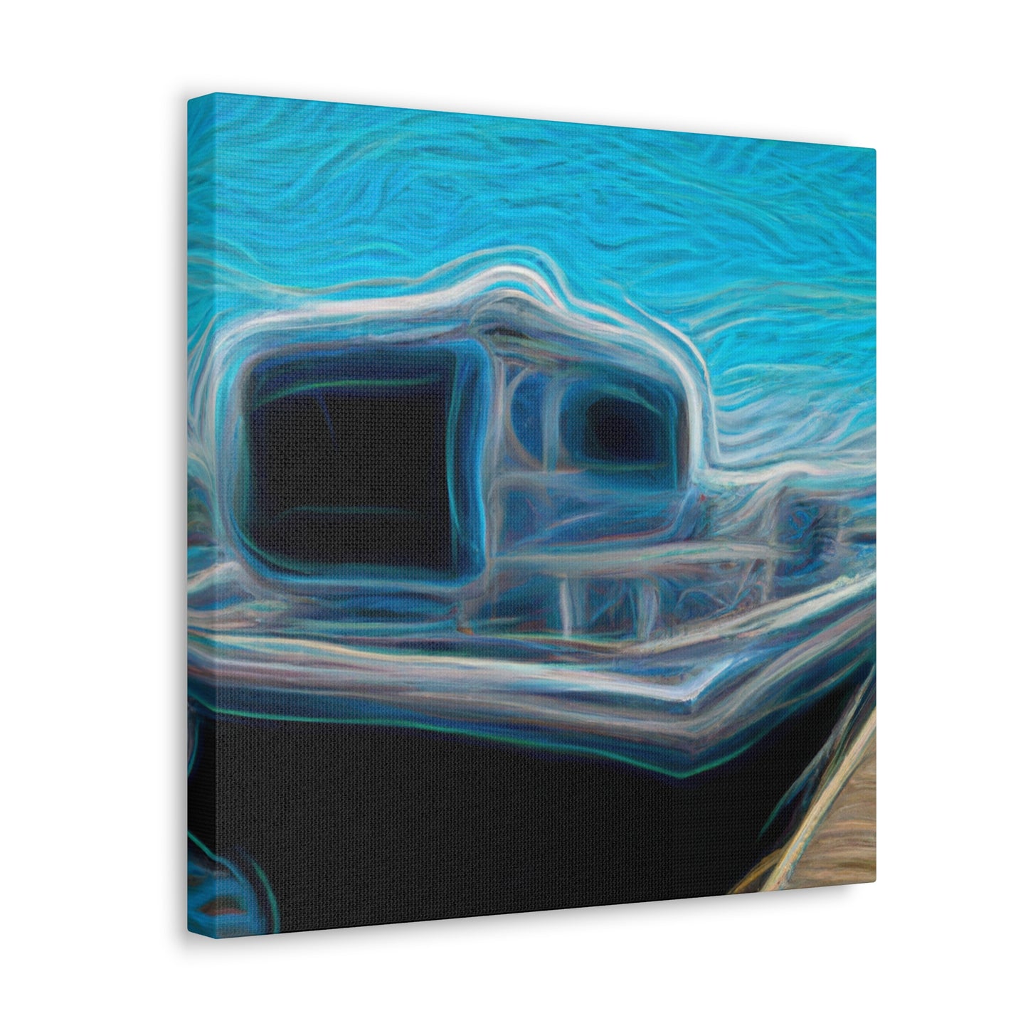 "Pontoon Boat Dreamscape" - Canvas