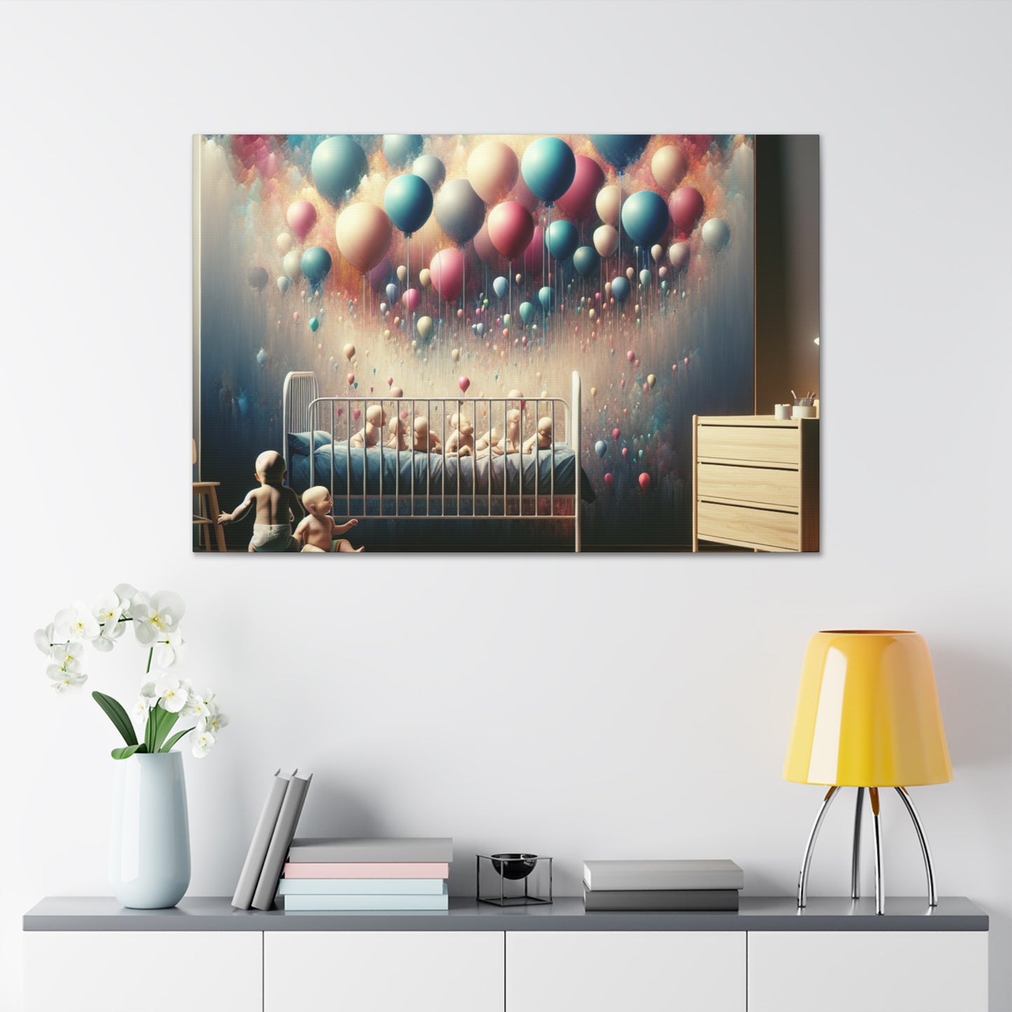 Skyward Serenade of Balloons - Canvas