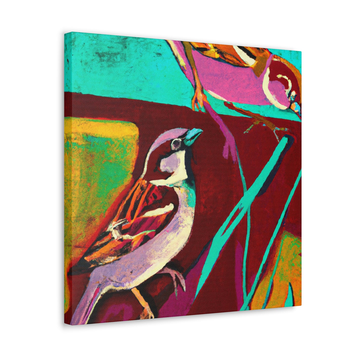 "Chorus of Sparrows Home" - Canvas