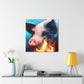 "Pot Belly Pig Dreaming" - Canvas