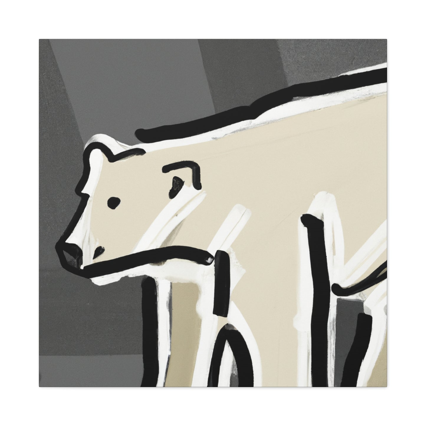 Polar Bear Reflection visual - Canvas