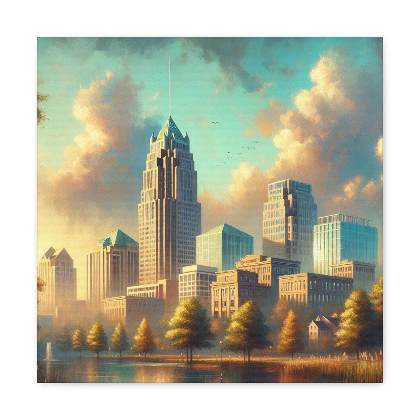 "Raleigh's Serene Southern Charm" - Canvas