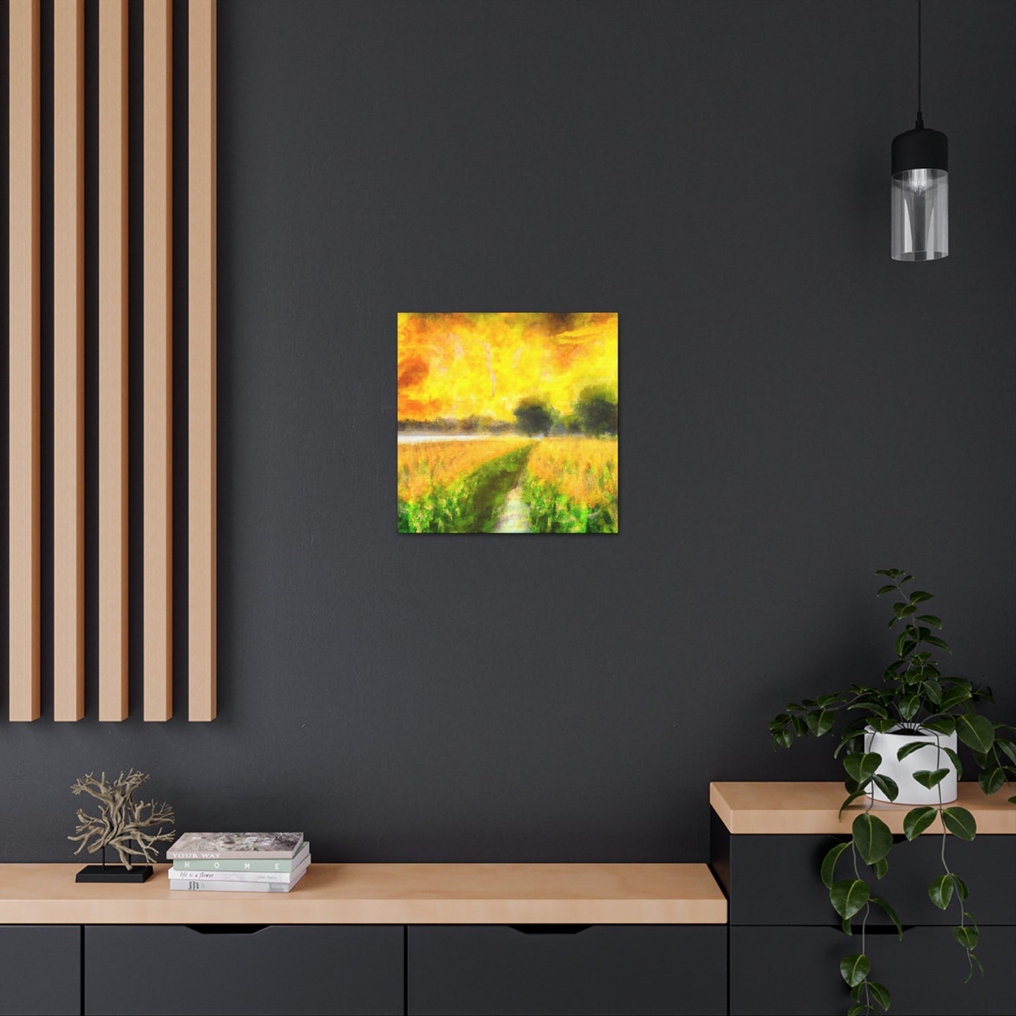 "Cornfield in Moonlight" - Canvas